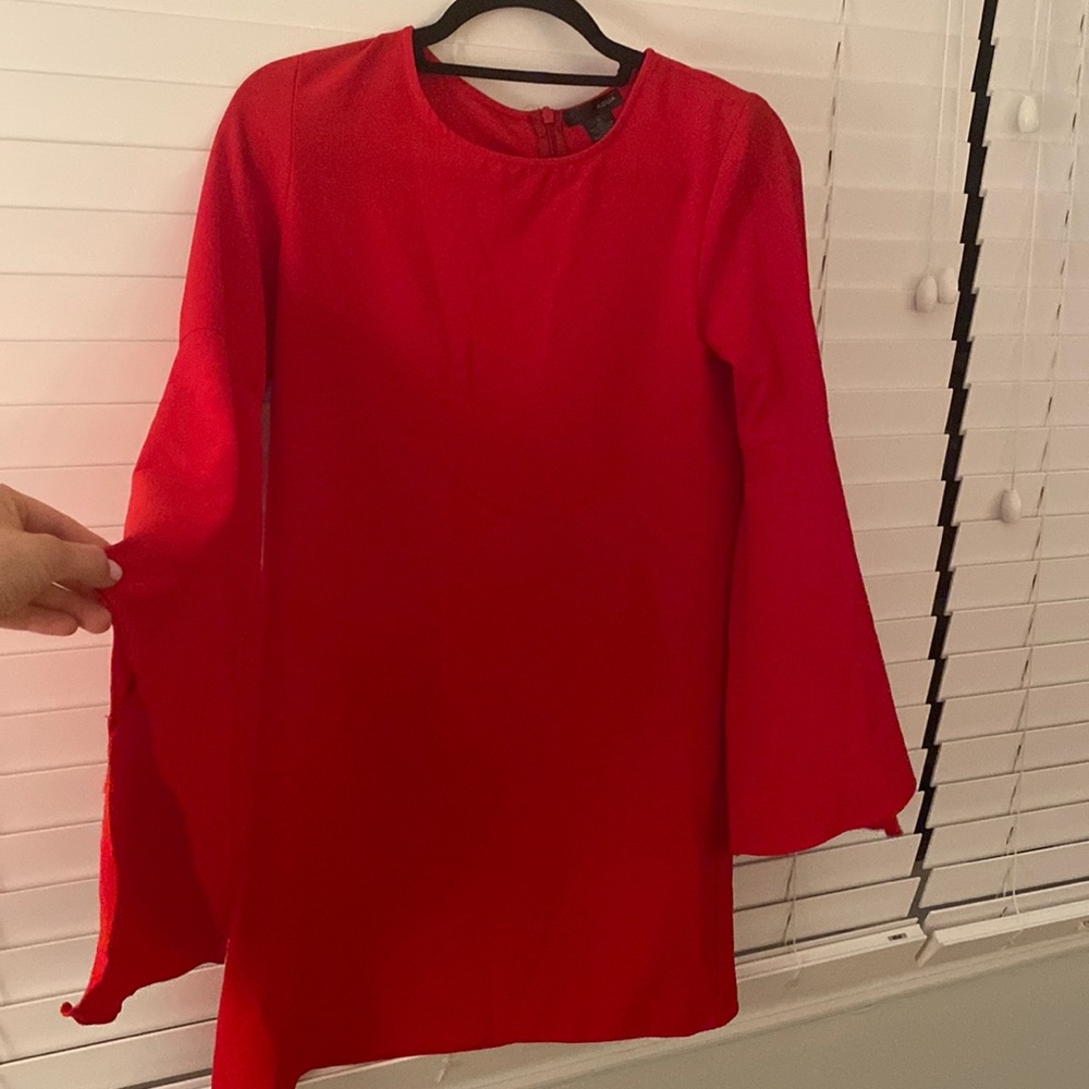 Aqua red mini dress